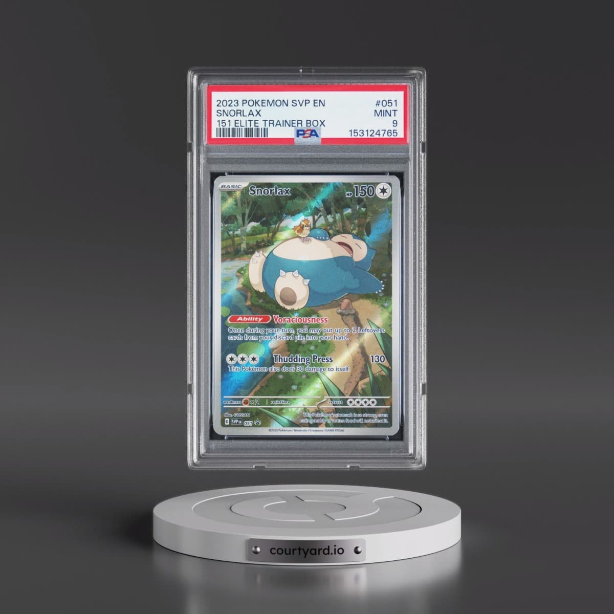 2023 Pokémon Svp EN-SV Black Star Promo #051 Snorlax - 151 Elite Trainer Box (PSA 9 MINT)