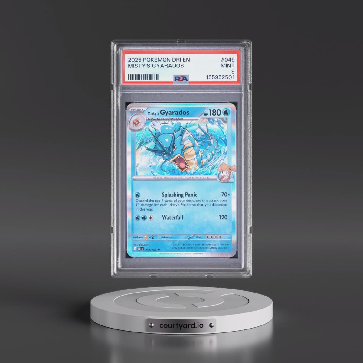 2025 Pokémon Dri EN-Destined Rivals #049 Misty's Gyarados (PSA 9 MINT)