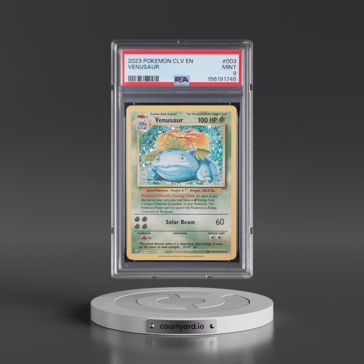 2023 Pokémon CLV-Trading Card Game Classic Venusaur & Lugia EX Deck #003 Venusaur (PSA 9 MINT)
