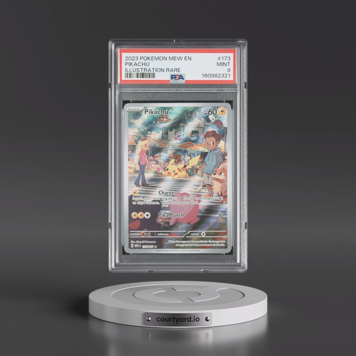 2023 Pokémon Mew EN-151 #173 Pikachu - Illustration Rare (PSA 9 MINT)