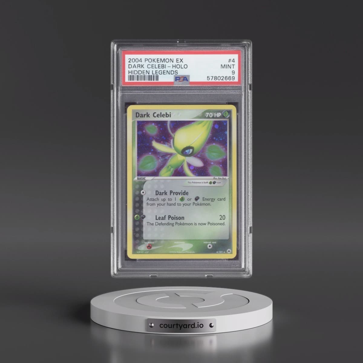 2004 Pokémon EX Hidden Legends #4 Dark Celebi - Holo (PSA 9 MINT)