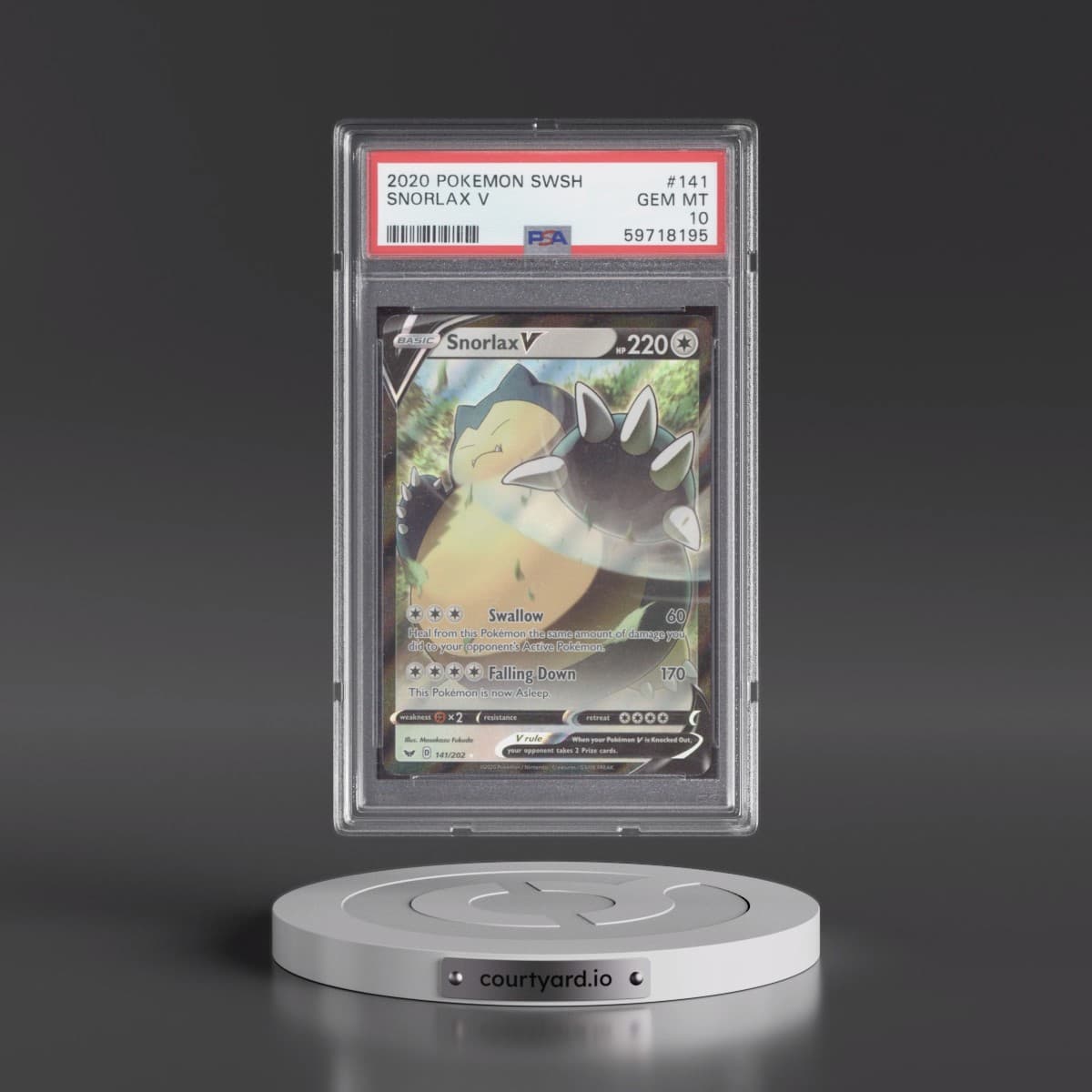 2020 Pokémon Sword & Shield #141 Snorlax V - Holo (PSA 10 GEM MINT)