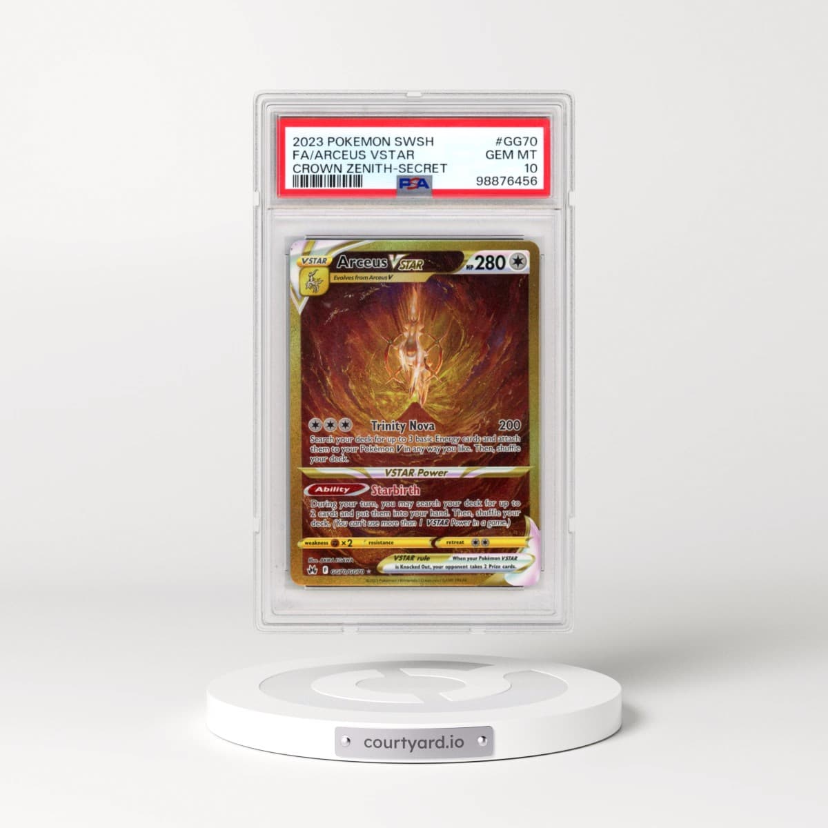 2023 Pokémon Sword and Shield Crown Zenith #GG70 Arceus Vstar - Full Art Secret (PSA 10 GEM MINT)