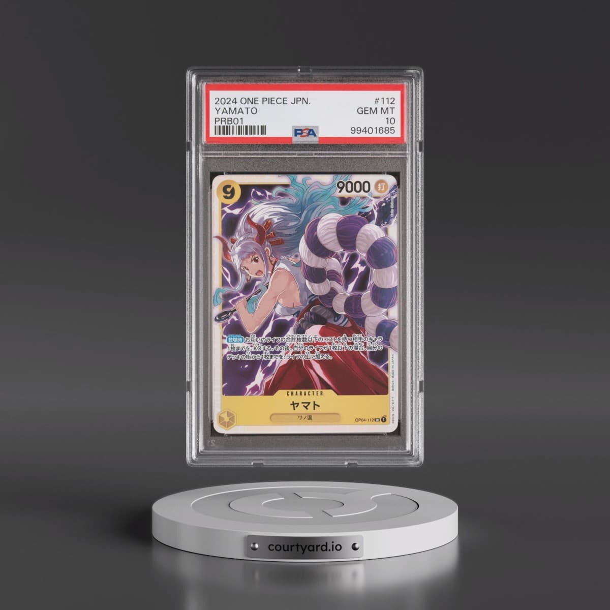 2024 One Piece Japanese PRB01-Premium Booster -One Piece Card the Best #112 Yamato (PSA 10 GEM MINT)
